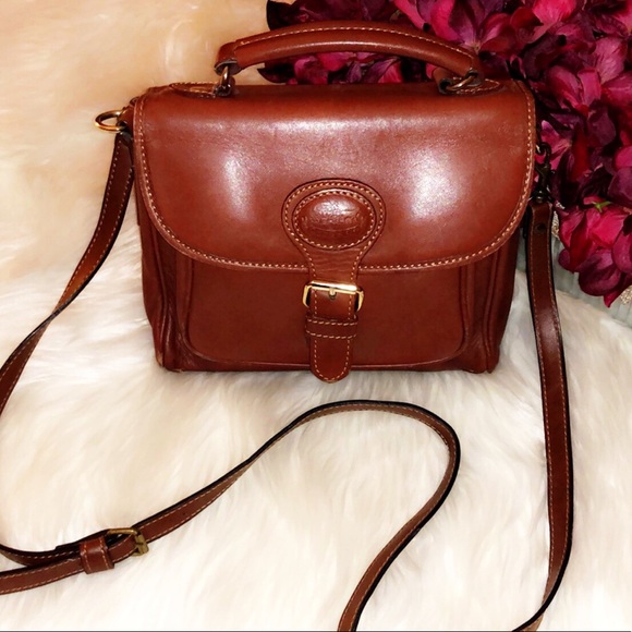 COBB & CO Brown Leather Messenger Crossbody Bag - Picture 1 of 7